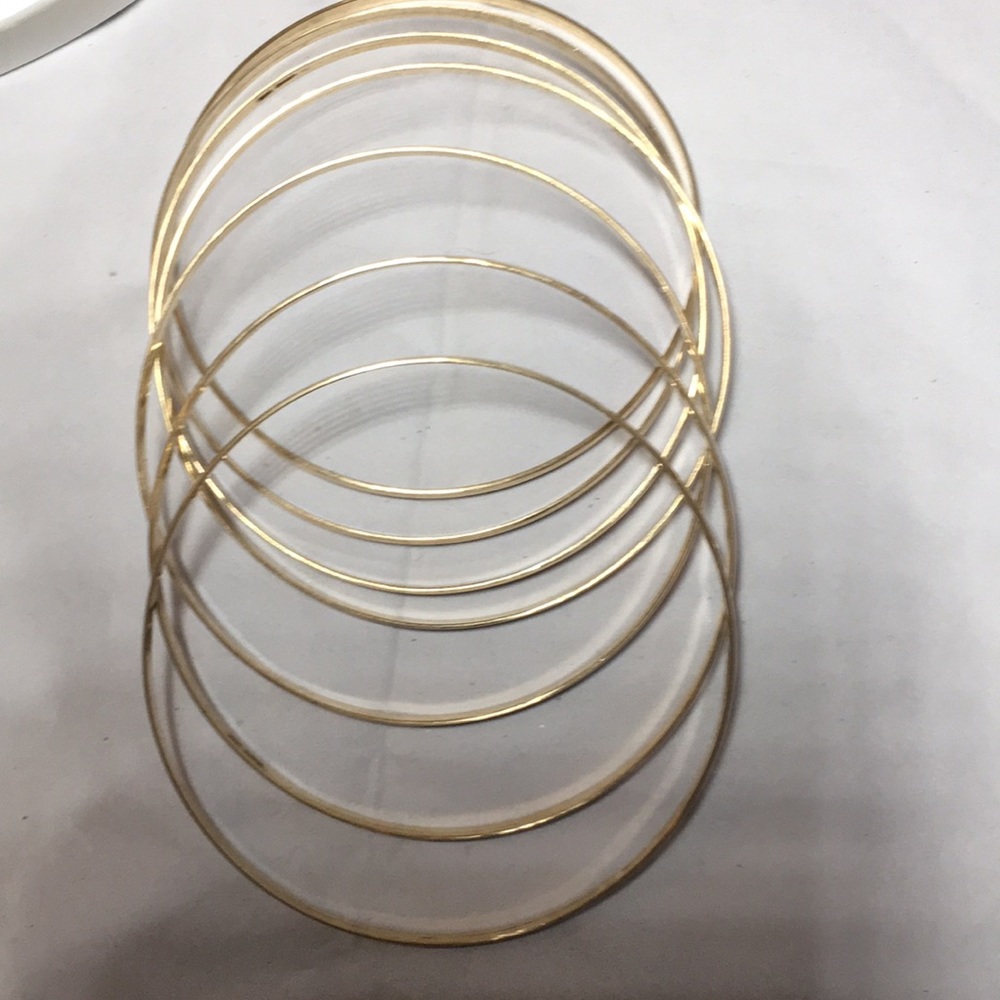 New 14k Solid Gold 7 Bangle Bracelets - image 7